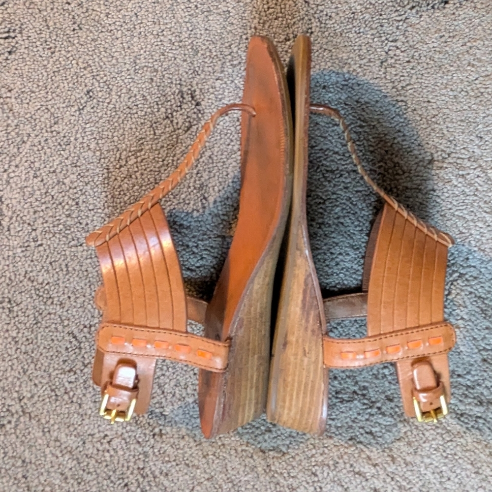 Vintage Coach Leather Sandals Sz 8 - Picture 3 of 11